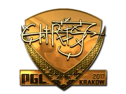 Sticker | chrisJ (Gold) | Krakow 2017