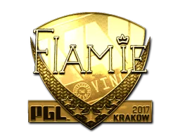 Sticker | flamie (Gold) | Krakow 2017